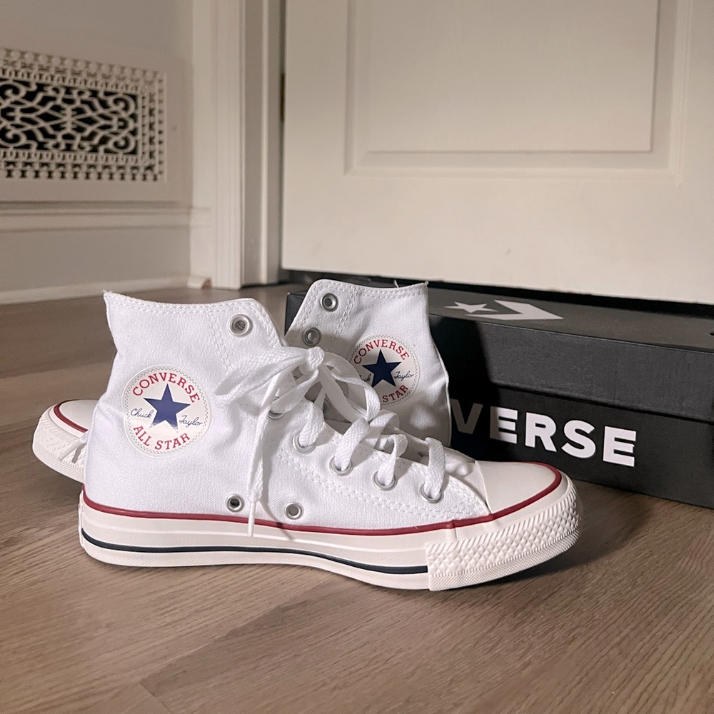 White high top converse. 6.5 womens